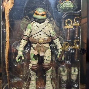 Mummy-Themed Turtle Action Figure with Accessories